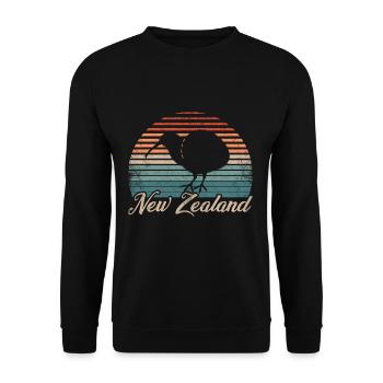 Neuseeland - Unisex Pullover - Schwarz - Vorne - Alina (178cm) & Michal (187cm)