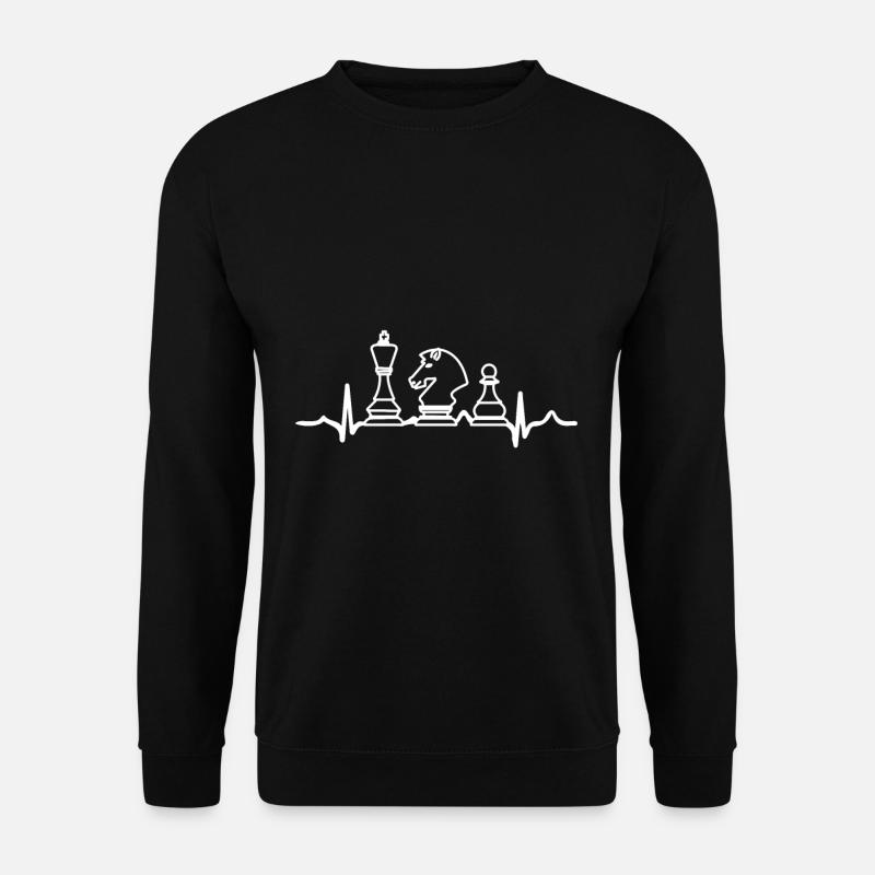 Échecs rythme cardiaque - Sweat-shirt Unisexe - noir