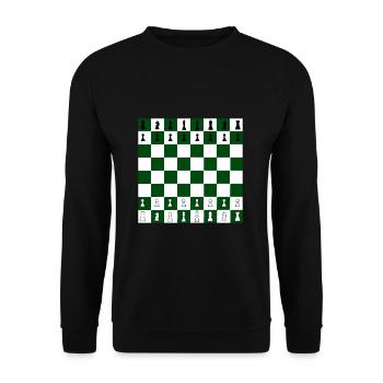 Chess chess board game of chess - Unisex Sweatshirt - black - Front - Alina (178cm) & Michal (187cm)