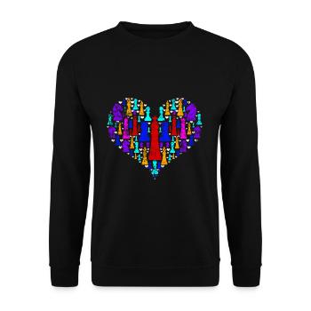 Échecs - Sweat-shirt Unisexe - noir - Devant - Alina (178cm) & Michal (187cm)