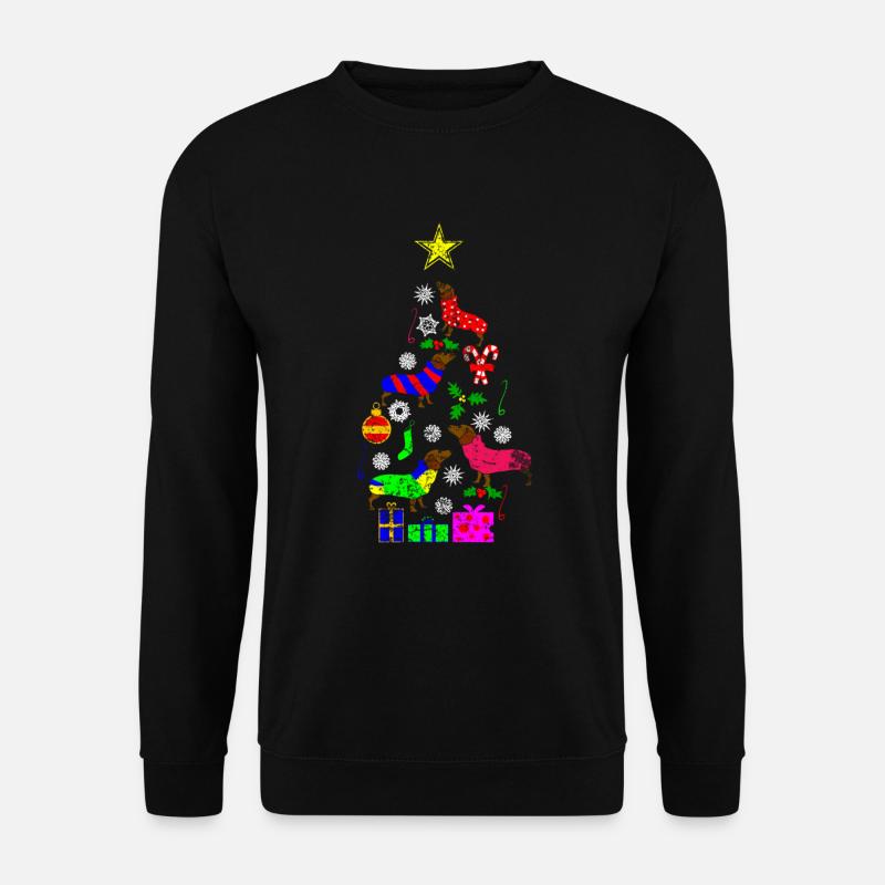 Dackel Weihnachten - Unisex Pullover - Schwarz