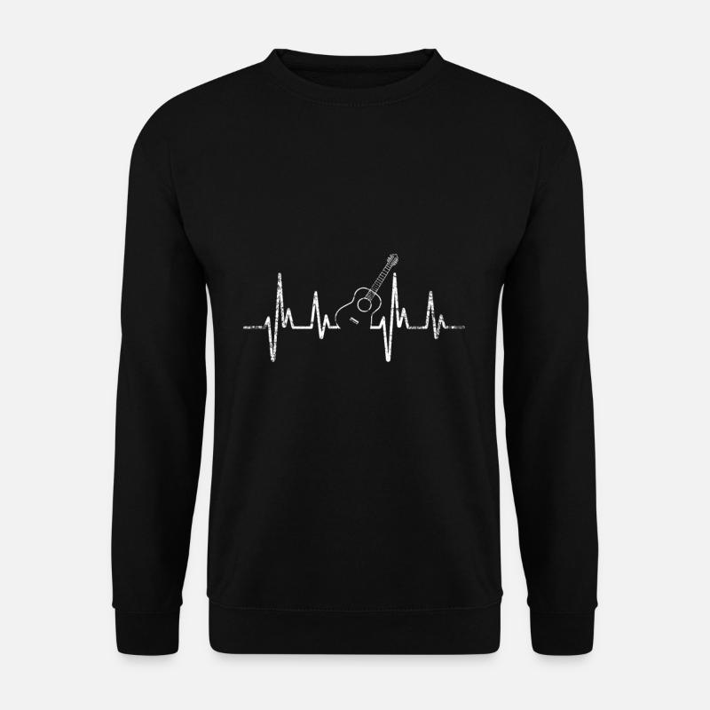 Gitarre Herz - Unisex Pullover - Schwarz
