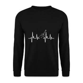 Battement de coeur de guitare - Sweat-shirt Unisexe - noir - Devant - Alina (178cm) & Michal (187cm)