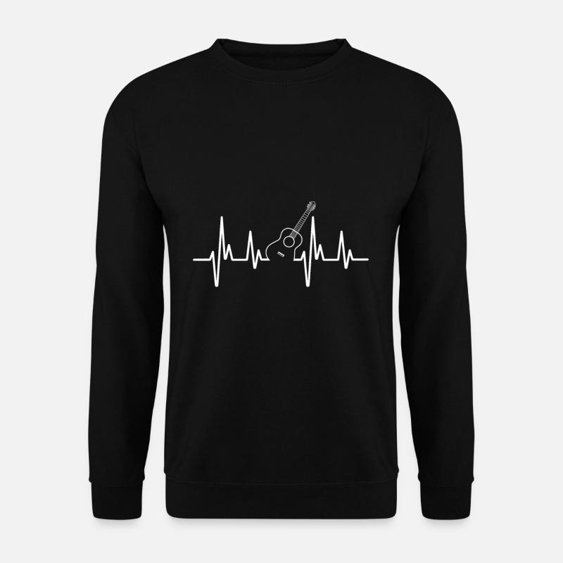 Gitarre Herzschlag - Unisex Pullover - Schwarz