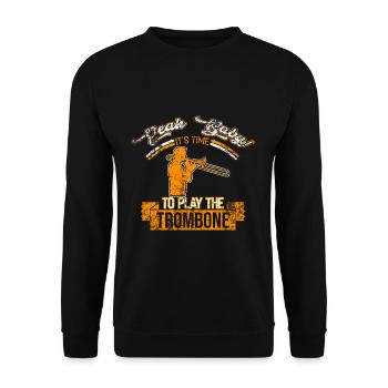 Trombone Jazz Musiciens - Sweat-shirt Unisexe - noir - Devant - Alina (178cm) & Michal (187cm)