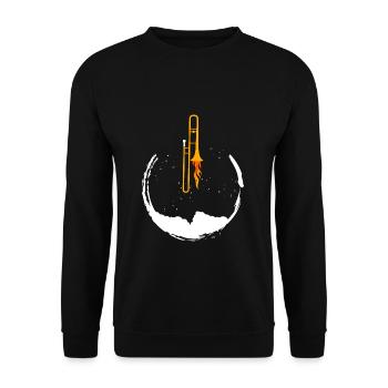 Posaune Mondlicht - Unisex Pullover - Schwarz - Vorne - Alina (178cm) & Michal (187cm)