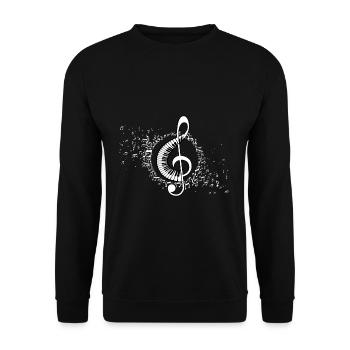 clef - Unisex Sweatshirt - black - Front - Alina (178cm) & Michal (187cm)