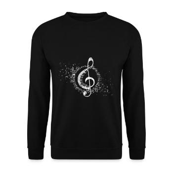 clef - Unisex Sweatshirt - black - Front - Alina (178cm) & Michal (187cm)