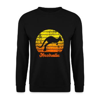 Australien - Unisex Pullover - Schwarz - Vorne - Alina (178cm) & Michal (187cm)