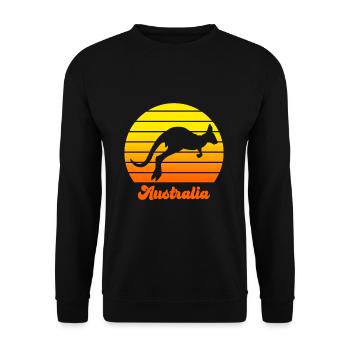 Australien Backpacker Land - Unisex Pullover - Schwarz - Vorne - Alina (178cm) & Michal (187cm)