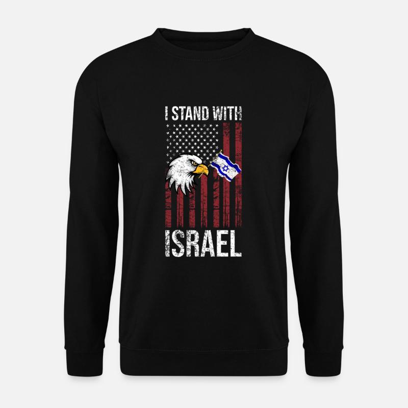 Israel Amerika Adler - Unisex Pullover - Schwarz