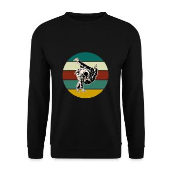 Judo combattant Judoka - Sweat-shirt Unisexe - noir - Devant - Alina (178cm) & Michal (187cm)