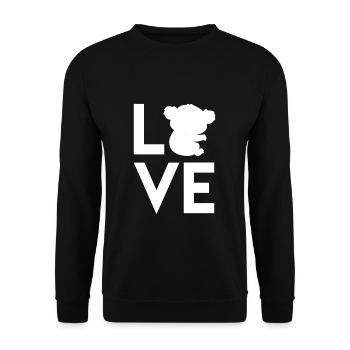 Koala love - Unisex Sweatshirt - black - Front - Alina (178cm) & Michal (187cm)