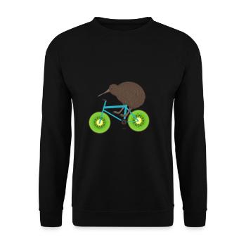 Neuseeland Kiwi Geschenk - Unisex Pullover - Schwarz - Vorne - Alina (178cm) & Michal (187cm)