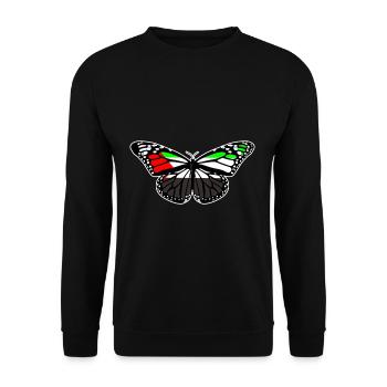 Palestine papillon nation - Sweat-shirt Unisexe - noir - Devant - Alina (178cm) & Michal (187cm)