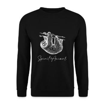 indolence - Sweat-shirt Unisexe - noir - Devant - Alina (178cm) & Michal (187cm)