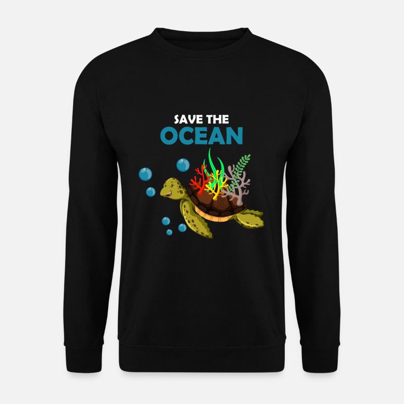 Turtle climate change - Unisex Sweatshirt - black