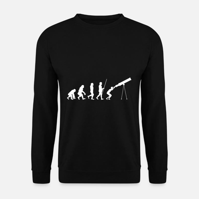 Evolution des astronomes - Sweat-shirt Unisexe - noir