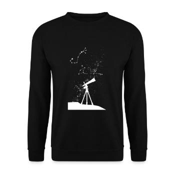 Astronomy telescope - Unisex Sweatshirt - black - Front - Alina (178cm) & Michal (187cm)