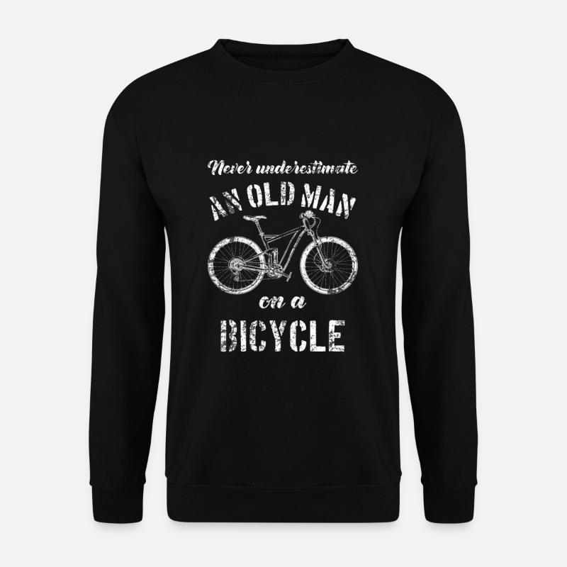 Bicycle old man - Unisex Sweatshirt - black