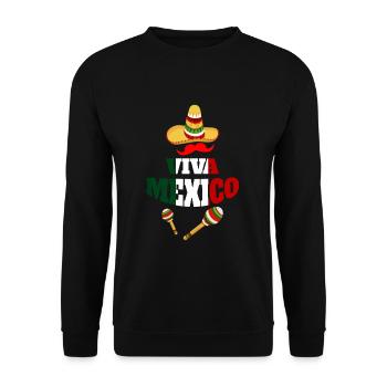 Drapeau Mexique - Sweat-shirt Unisexe - noir - Devant - Alina (178cm) & Michal (187cm)