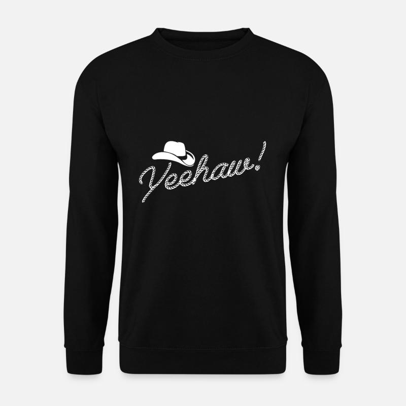 Cowboy Cowboyhut Western - Unisex Pullover - Schwarz