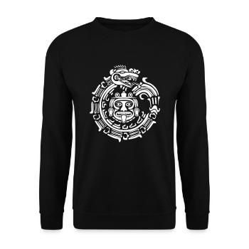 Quetzalcoatl - Sweat-shirt Unisexe - noir - Devant - Alina (178cm) & Michal (187cm)