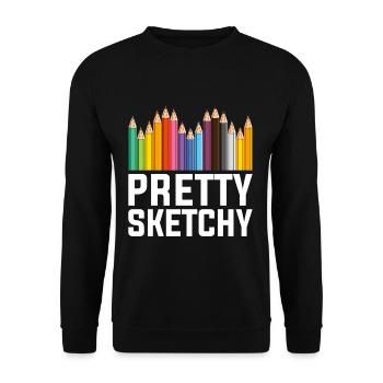 art - Unisex Sweatshirt - black - Front - Alina (178cm) & Michal (187cm)