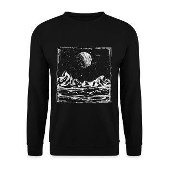 Astronom Planet - Unisex Pullover - Schwarz - Vorne - Alina (178cm) & Michal (187cm)