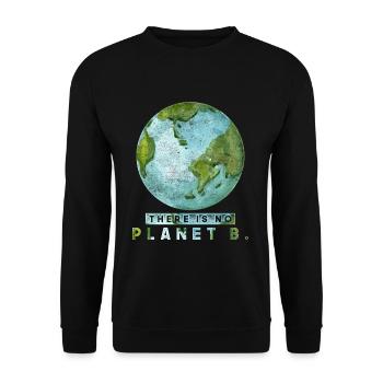 Earth Day Umweltschutz Planet - Unisex Pullover - Schwarz - Vorne - Alina (178cm) & Michal (187cm)