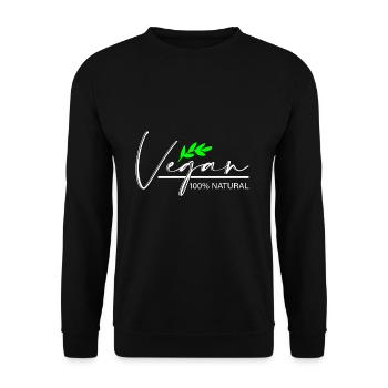 Vegan fruit vegan - Unisex Sweatshirt - black - Front - Alina (178cm) & Michal (187cm)