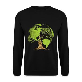 Earth Day Planet - Unisex Sweatshirt - black - Front - Alina (178cm) & Michal (187cm)