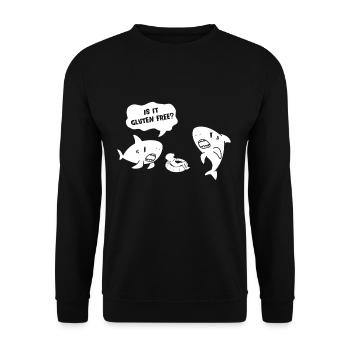 Gluten free celiac disease - Unisex Sweatshirt - black - Front - Alina (178cm) & Michal (187cm)