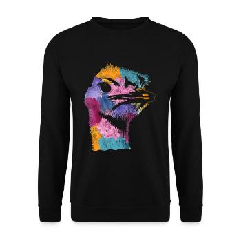 Strauß - Unisex Pullover - Schwarz - Vorne - Alina (178cm) & Michal (187cm)
