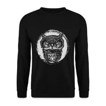 Chouette - Sweat-shirt Unisexe - noir - Devant - Alina (178cm) & Michal (187cm)
