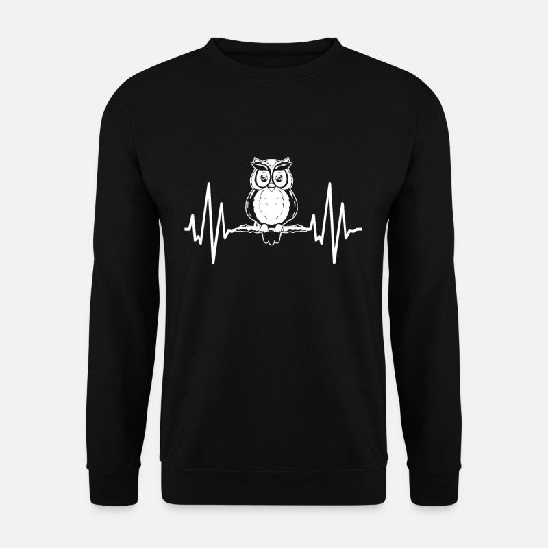 Owl heart - Unisex Sweatshirt - black