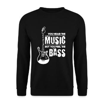Musique de guitare basse - Sweat-shirt Unisexe - noir - Devant - Alina (178cm) & Michal (187cm)