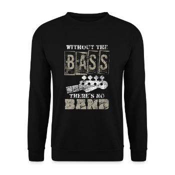 Bassgitarre Musiker Gitarre - Unisex Pullover - Schwarz - Vorne - Alina (178cm) & Michal (187cm)