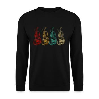 Cello cellist - Unisex Sweatshirt - black - Front - Alina (178cm) & Michal (187cm)