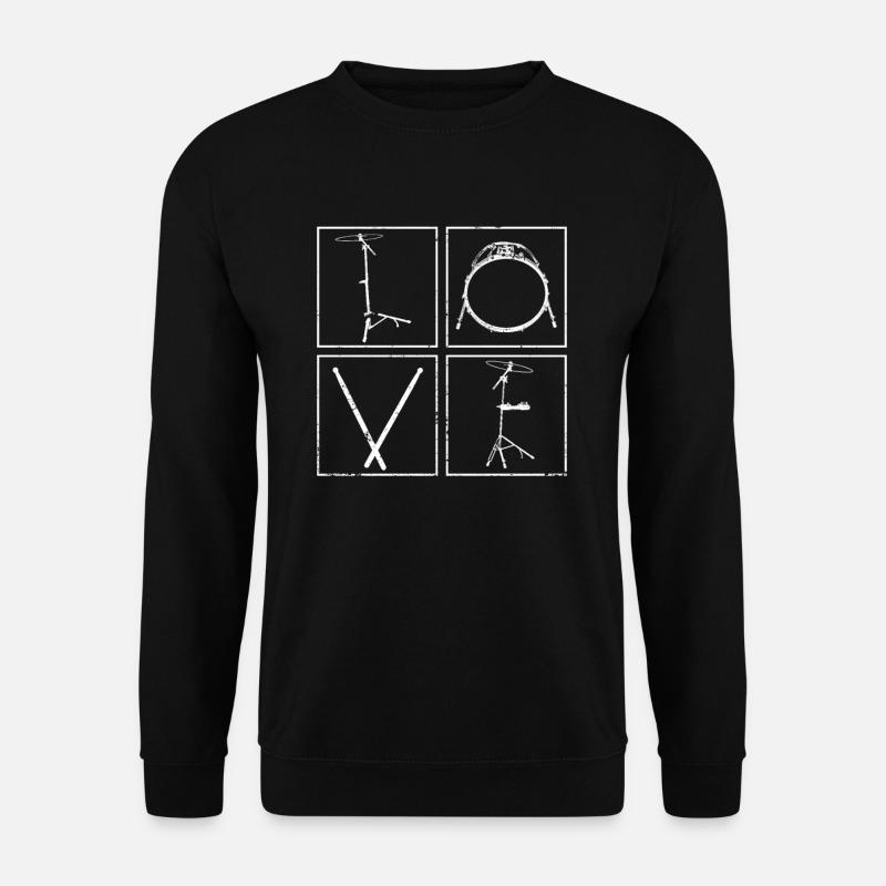 Schlagzeug Drumsticks - Unisex Pullover - Schwarz