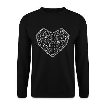 Flûte - Sweat-shirt Unisexe - noir - Devant - Alina (178cm) & Michal (187cm)