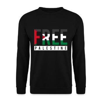 Palestine country - Unisex Sweatshirt - black - Front - Alina (178cm) & Michal (187cm)