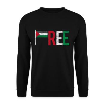 Palestine - Unisex Sweatshirt - black - Front - Alina (178cm) & Michal (187cm)