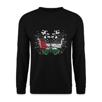 Papillon de Palestine - Sweat-shirt Unisexe - noir - Devant - Alina (178cm) & Michal (187cm)