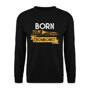 Trombone music - Unisex Sweatshirt - black - Front - Alina (178cm) & Michal (187cm)