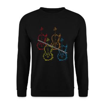 Violine - Unisex Pullover - Schwarz - Vorne - Alina (178cm) & Michal (187cm)