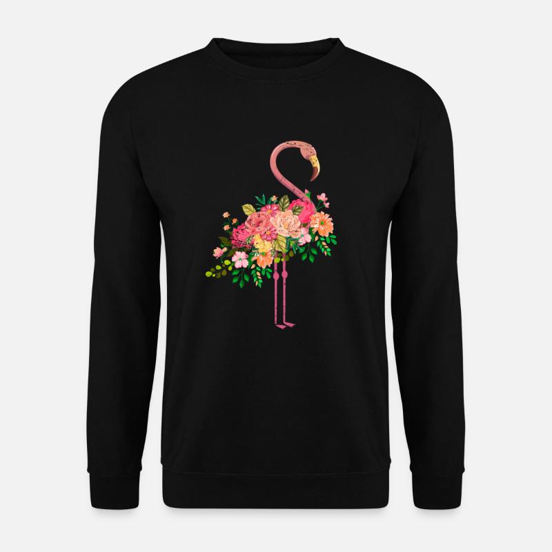 Flamingo Vogel - Unisex Pullover - Schwarz