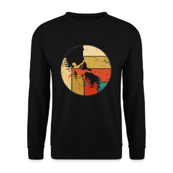 Climb - Unisex Sweatshirt - black - Front - Alina (178cm) & Michal (187cm)