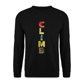 Klettern Kletterer Berg - Unisex Pullover - Schwarz - Vorne - Alina (178cm) & Michal (187cm)