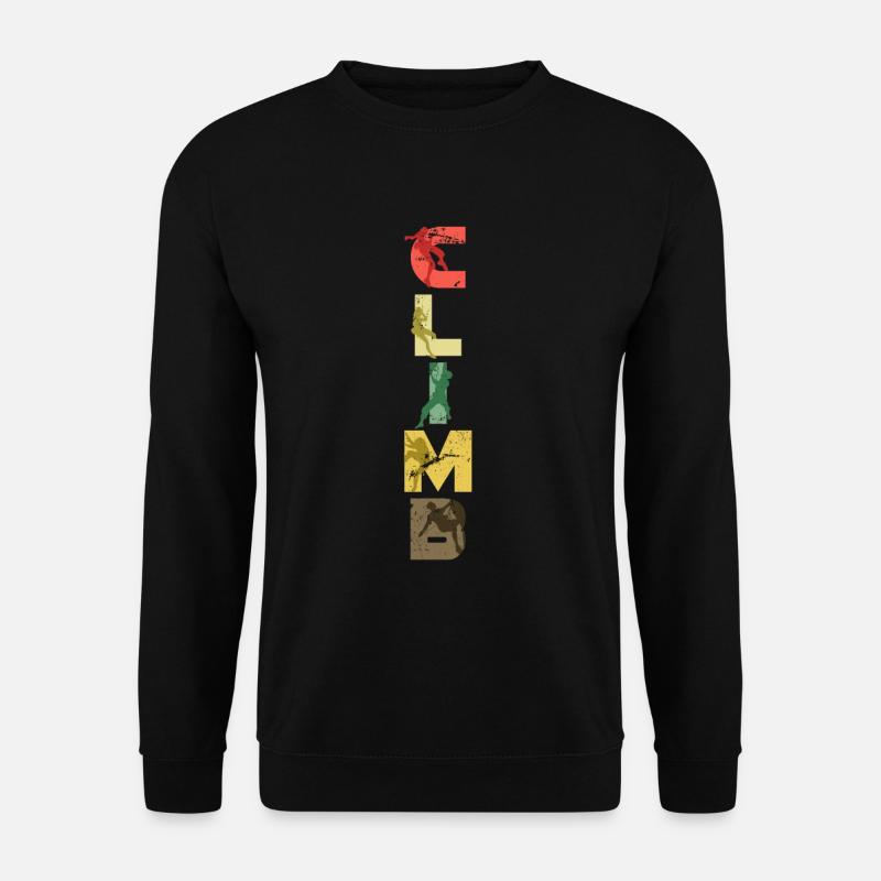 Klettern Kletterer Berg - Unisex Pullover - Schwarz